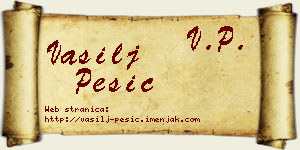 Vasilj Pešić vizit kartica